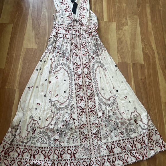 Christian Lacroix Dresses & Skirts - New Christian Lacroix Cream Maxi Sundress V-Neck Wedding Guest